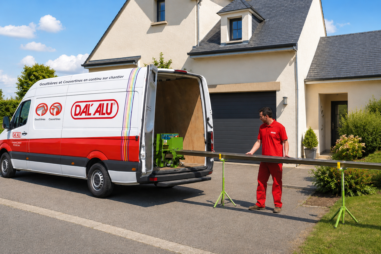 Franchisé DAL'ALU sur un chantier