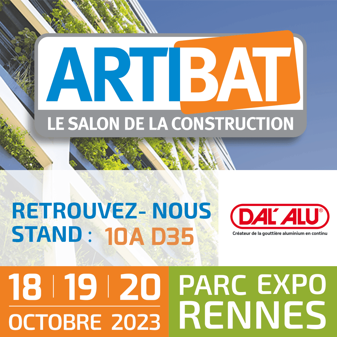 Affiche de l'événement ARTIBAT 2023 avec détails du stand Dal'Alu.